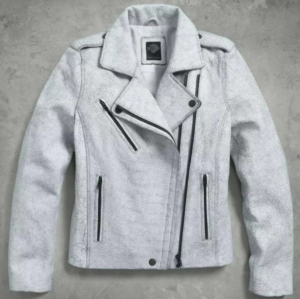 *SOLD Harley-Davidson Women's Crackle Jacket White